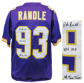 John Randle Signed Purple Throwback Custom Football Jersey w/NFL 100 All-Time Team - RANJRY302 - John Randle Signed Purple Throwback Custom Football Jersey w/NFL 100 All-Time Team product image
