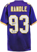 John Randle Signed Purple T/B Custom Football Jersey w/NFL 100 All-Time Team - RANJRY303 - John Randle Signed Purple T/B Custom Football Jersey w/NFL 100 All-Time Team product image