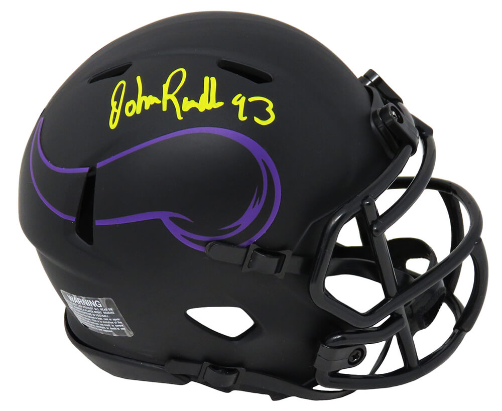 John Randle Signed Minnesota Vikings Eclipse Black Matte Riddell Speed Mini Helmet - RANMIN301 - John Randle Signed Minnesota Vikings Eclipse Black Matte Riddell Speed Mini Helmet product image