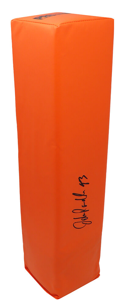 John Randle Signed Orange Football Endzone Pylon - RANPYL300 - John Randle Signed Orange Football Endzone Pylon product image