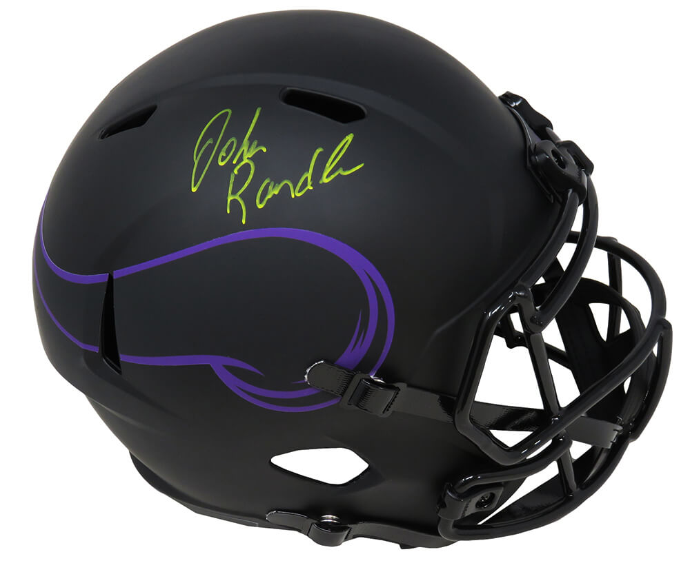 John Randle Signed Minnesota Vikings Eclipse Black Matte Riddell Full Size Speed Replica Helmet - RANREP304 - John Randle Signed Minnesota Vikings Eclipse Black Matte Riddell Full Size Speed Replica Helmet product image