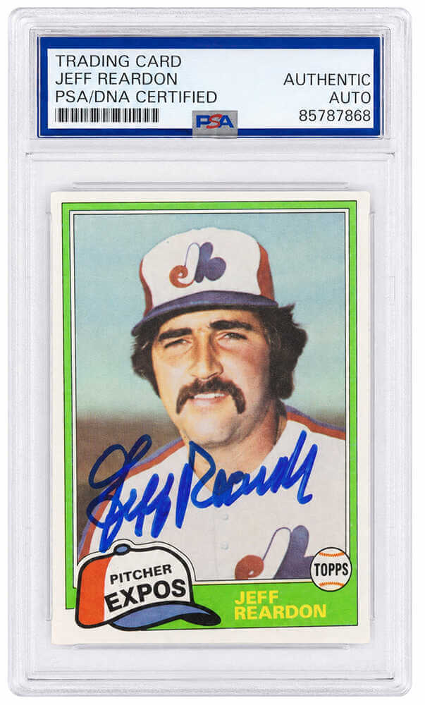 Jeff Reardon Signed Montreal Expos 1981 Topps Traded Baseball Trading Card #819 - (PSA Encapsulated) - REACAR103 - Jeff Reardon Signed Montreal Expos 1981 Topps Traded Baseball Trading Card #819 - (PSA Encapsulated) product image