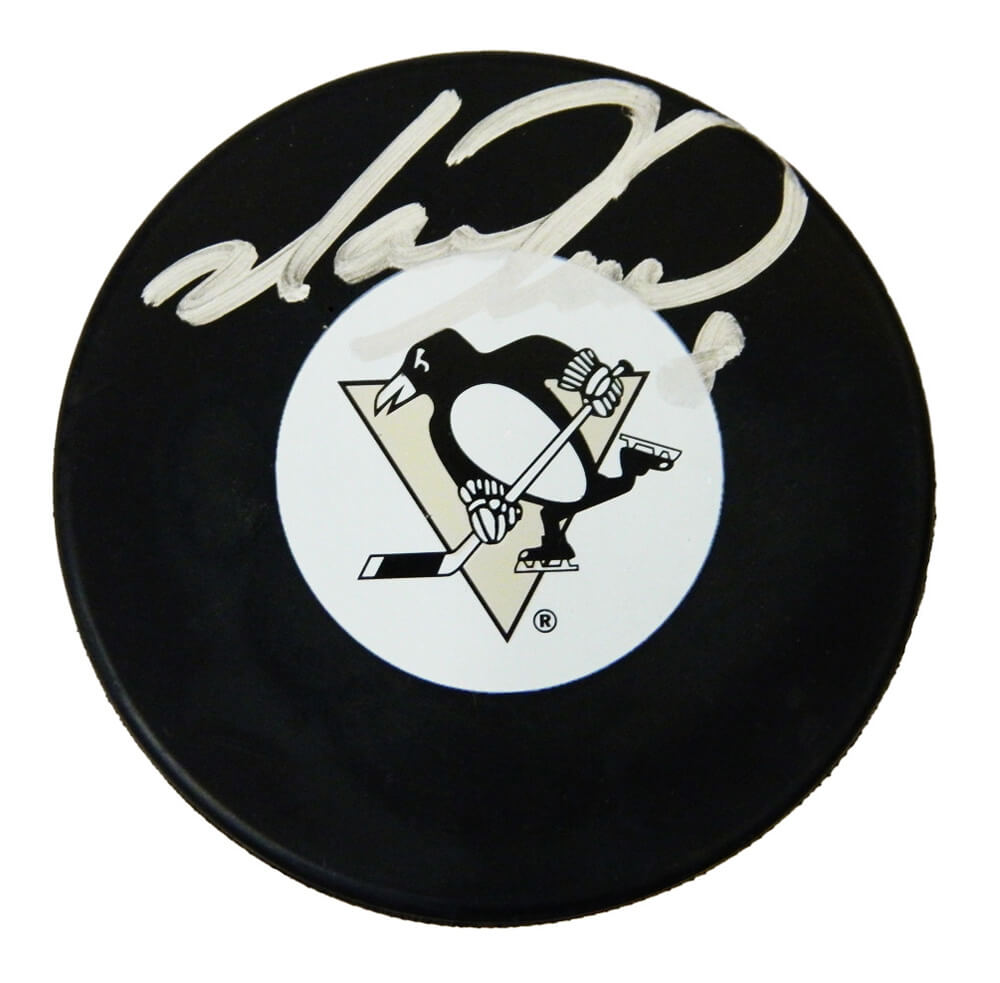 Mark Recchi Signed Pittsburg Penguins Logo Hockey Puck - RECPUC401 - Mark Recchi Signed Pittsburg Penguins Logo Hockey Puck product image