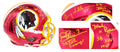 Joe Theismann, Doug Williams & Mark Rypien Signed Redskins Chrome Riddell Full Size Replica Helmet w/Inscriptions - REDREP300 - Joe Theismann, Doug Williams & Mark Rypien Signed Redskins Chrome Riddell Full Size Replica Helmet w/Inscriptions product image
