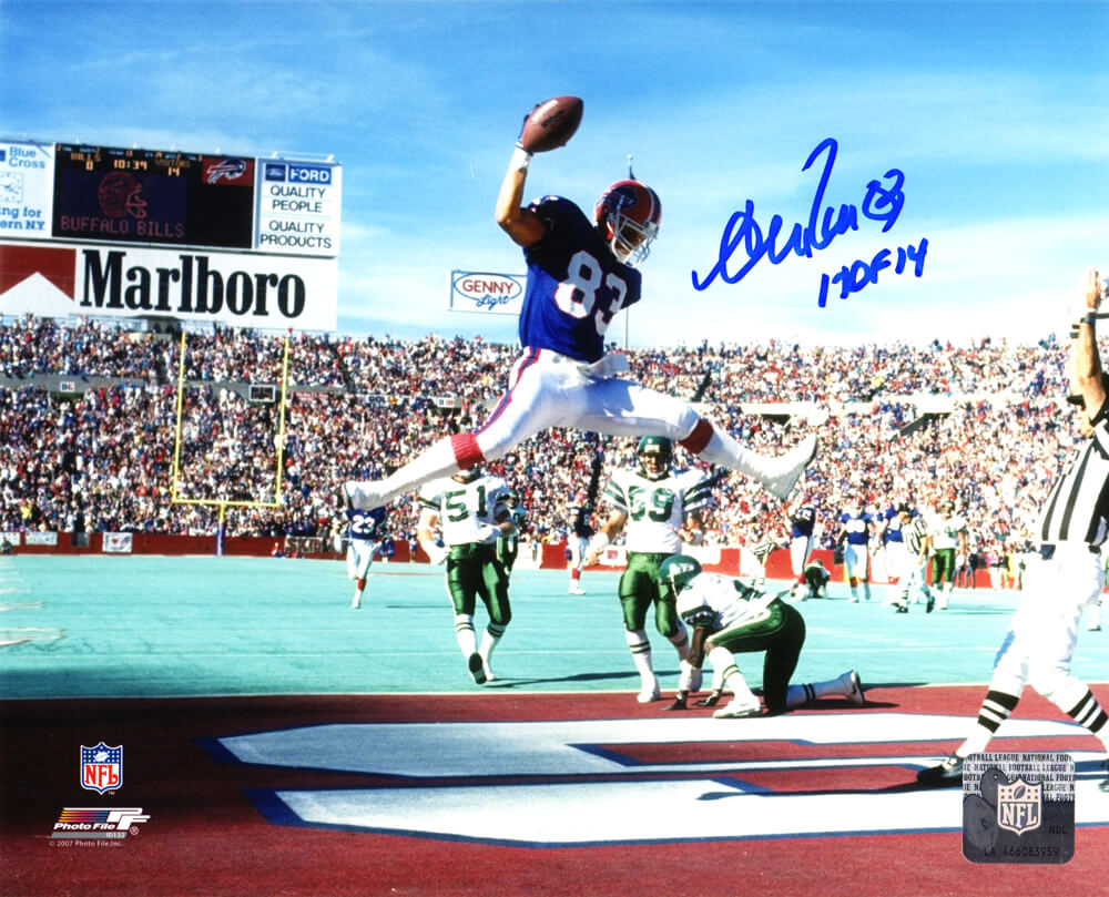 Andre Reed Signed Buffalo Bills Touchdown Celebration 8x10 Photo w/HOF'14 - REE08P300 - Andre Reed Signed Buffalo Bills Touchdown Celebration 8x10 Photo w/HOF'14 product image