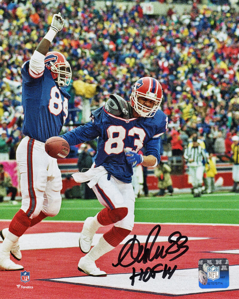 Andre Reed Signed Buffalo Bills TD Action 8x10 Photo w/HOF'14 - REE08P306 - Andre Reed Signed Buffalo Bills TD Action 8x10 Photo w/HOF'14 product image