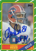 Andre Reed Signed Buffalo Bills 1986 Topps Football Rookie Card #388 w/HOF'14 - REECAR301 - Andre Reed Signed Buffalo Bills 1986 Topps Football Rookie Card #388 w/HOF'14 product image