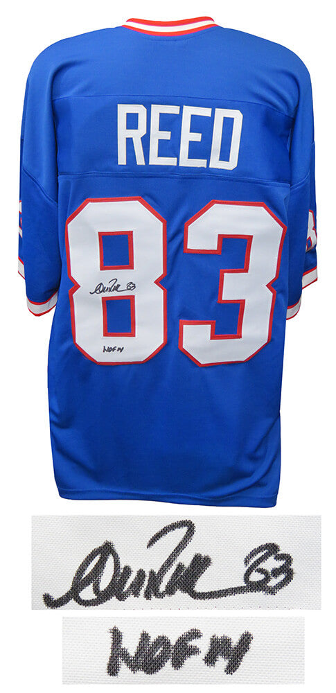 Andre Reed Signed Blue T/B Custom Football Jersey w/HOF'14 - REEJRY303 - Andre Reed Signed Blue T/B Custom Football Jersey w/HOF'14 product image