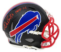 Andre Reed Signed Buffalo Bills Flat Black Matte Riddell Speed Mini Helmet w/HOF'14 - REEMIN301 - Andre Reed Signed Buffalo Bills Flat Black Matte Riddell Speed Mini Helmet w/HOF'14 product image