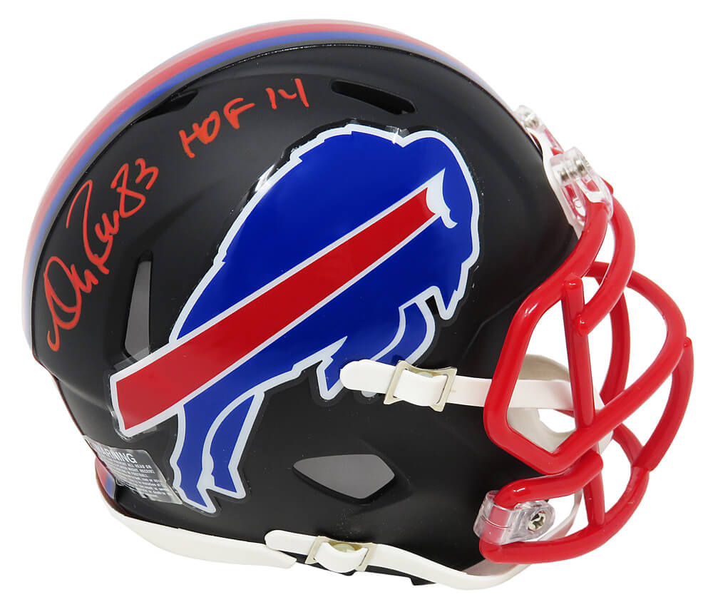 Andre Reed Signed Buffalo Bills Flat Black Matte Riddell Speed Mini Helmet w/HOF'14 - REEMIN301 - Andre Reed Signed Buffalo Bills Flat Black Matte Riddell Speed Mini Helmet w/HOF'14 product image