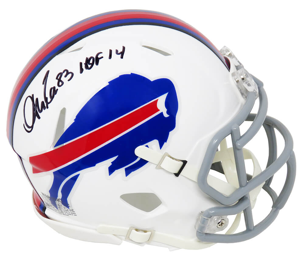 Andre Reed Signed Buffalo Bills Riddell Speed Mini Helmet w/HOF'14 - REEMIN305 - Andre Reed Signed Buffalo Bills Riddell Speed Mini Helmet w/HOF'14 product image
