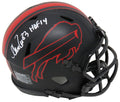 Andre Reed Signed Buffalo Bills Eclipse Black Matte Riddell Speed Mini Helmet w/HOF'14 - REEMIN306 - Andre Reed Signed Buffalo Bills Eclipse Black Matte Riddell Speed Mini Helmet w/HOF'14 product image