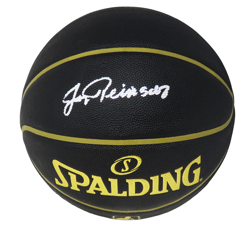 Jerry Reinsdorf Signed Spalding Elevation Black NBA Basketball - REIBSK201 - Jerry Reinsdorf Signed Spalding Elevation Black NBA Basketball product image