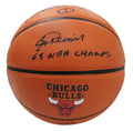 Jerry Reinsdorf Signed Spalding Chicago Bulls Logo Game Series Replica NBA Basketball w/6x NBA Champs - REIBSK203 - Jerry Reinsdorf Signed Spalding Chicago Bulls Logo Game Series Replica NBA Basketball w/6x NBA Champs product image