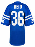 Dexter Reid Signed Blue Custom Football Jersey w/2 Time - REIJRY300 - Dexter Reid Signed Blue Custom Football Jersey w/2 Time product image