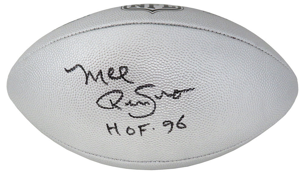 Mel Renfro Signed Wilson Duke Silver Metallic NFL Full Size Replica Football w/HOF'96 - RENFTB302 - Mel Renfro Signed Wilson Duke Silver Metallic NFL Full Size Replica Football w/HOF'96 product image