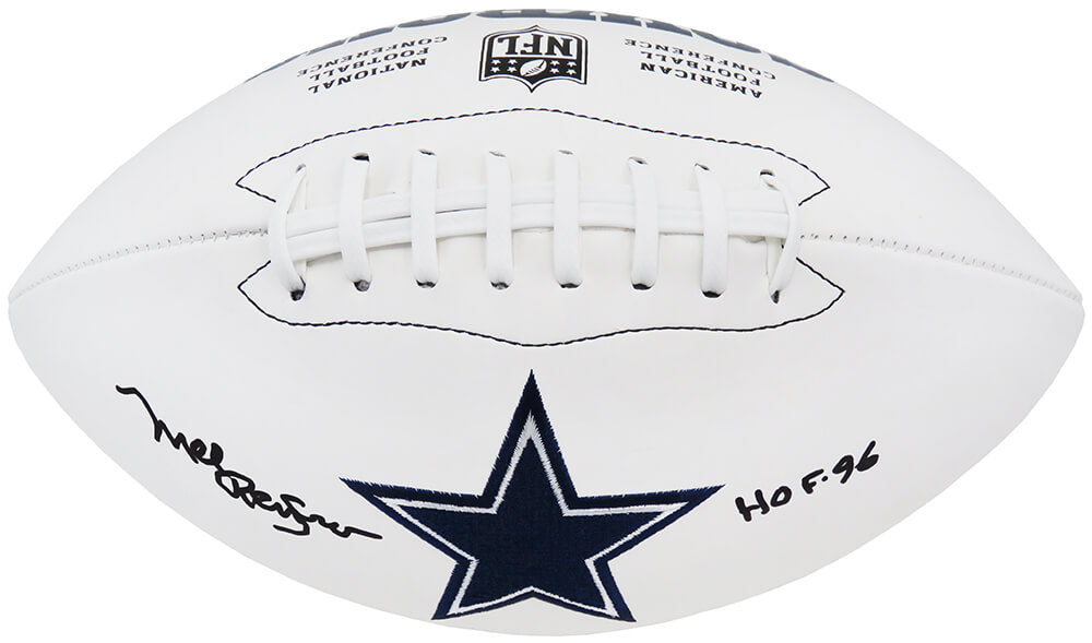 Mel Renfro Signed Dallas Cowboys Wilson White Logo NFL Football w/HOF'96 - RENFTB303 - Mel Renfro Signed Dallas Cowboys Wilson White Logo NFL Football w/HOF'96 product image