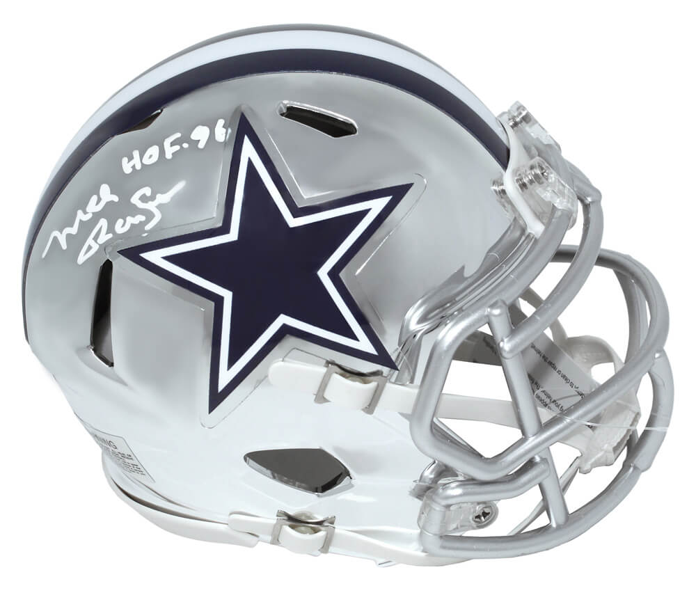 Mel Renfro Signed Dallas Cowboys Riddell Chrome Speed Mini Helmet w/HOF'96 - RENMIN302 - Mel Renfro Signed Dallas Cowboys Riddell Chrome Speed Mini Helmet w/HOF'96 product image
