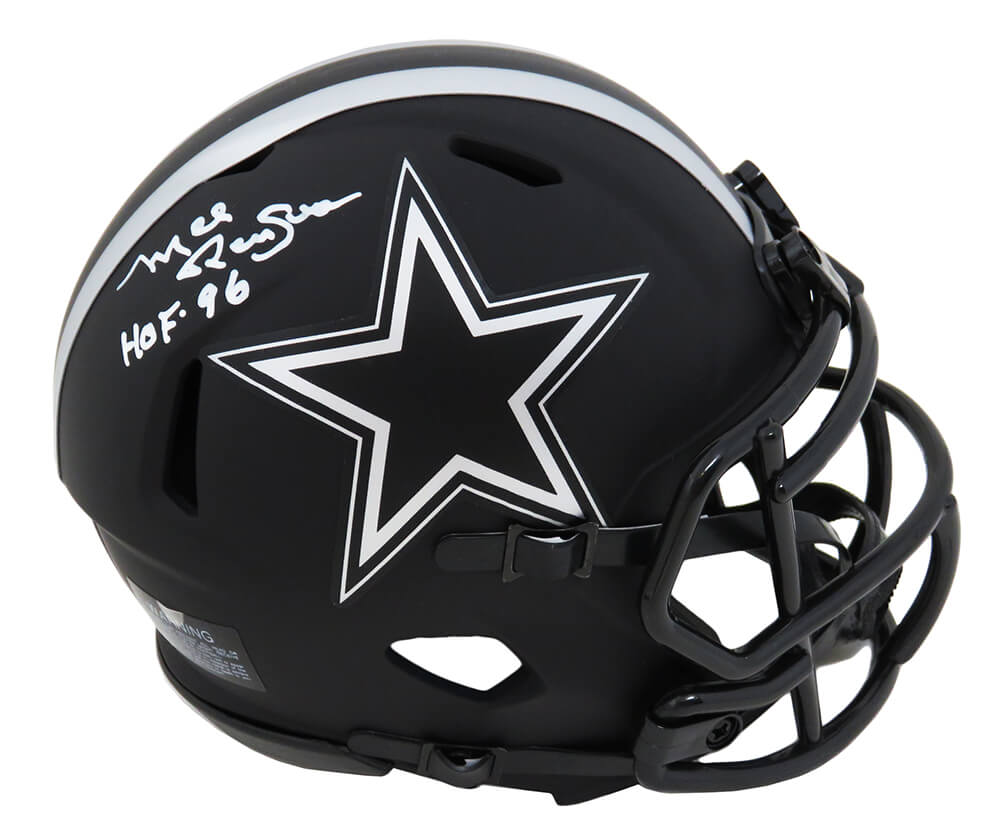 Mel Renfro Signed Dallas Cowboys Eclipse Black Matte Riddell Speed Mini Helmet w/HOF'96 - RENMIN306 - Mel Renfro Signed Dallas Cowboys Eclipse Black Matte Riddell Speed Mini Helmet w/HOF'96 product image