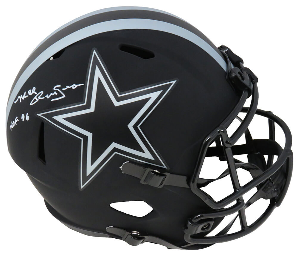 Mel Renfro Signed Dallas Cowboys Eclipse Black Matte Riddell Full Size Speed Replica Helmet w/HOF'96 - RENREP304 - Mel Renfro Signed Dallas Cowboys Eclipse Black Matte Riddell Full Size Speed Replica Helmet w/HOF'96 product image