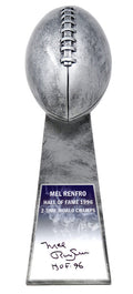 Mel Renfro Signed Football World Champion 15 Inch Silver Replica Trophy w/HOF'96 - RENTRO300 - Mel Renfro Signed Football World Champion 15 Inch Silver Replica Trophy w/HOF'96 product image