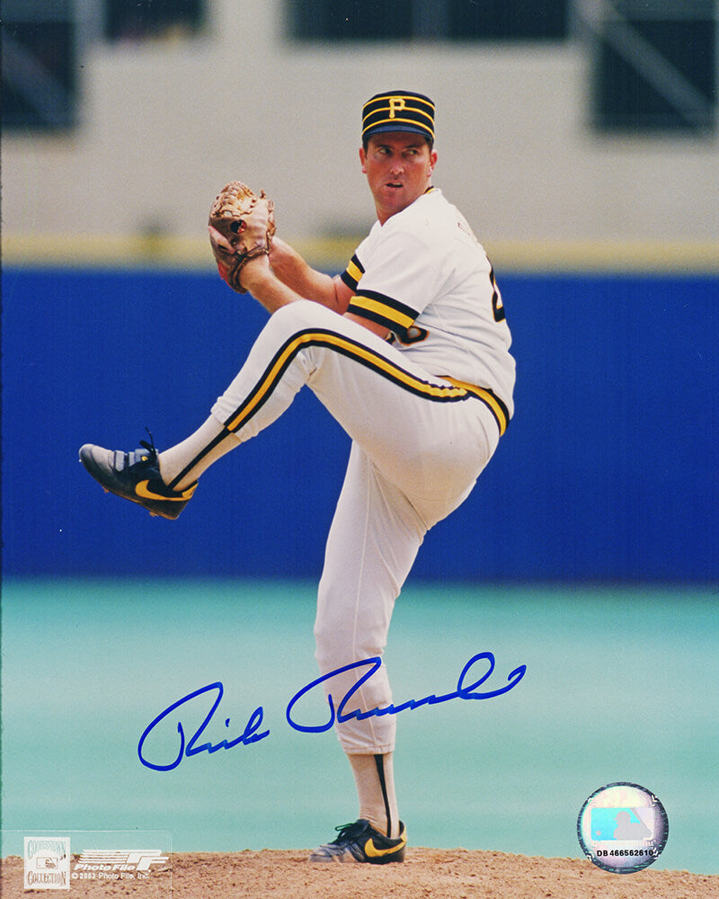 Rick Reuschel Signed Pittsburgh Pirates Pitching Action 8x10 Photo - REU08P100 - Rick Reuschel Signed Pittsburgh Pirates Pitching Action 8x10 Photo product image