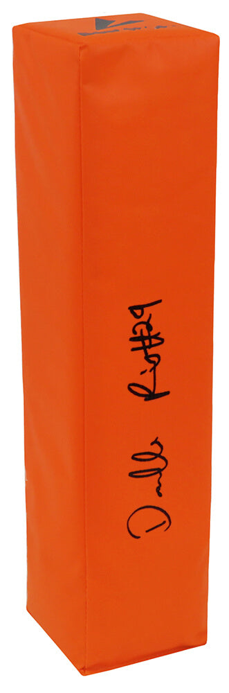 Darrelle Revis Signed BSN Orange Football Endzone Pylon - REVPYL300 - Darrelle Revis Signed BSN Orange Football Endzone Pylon product image