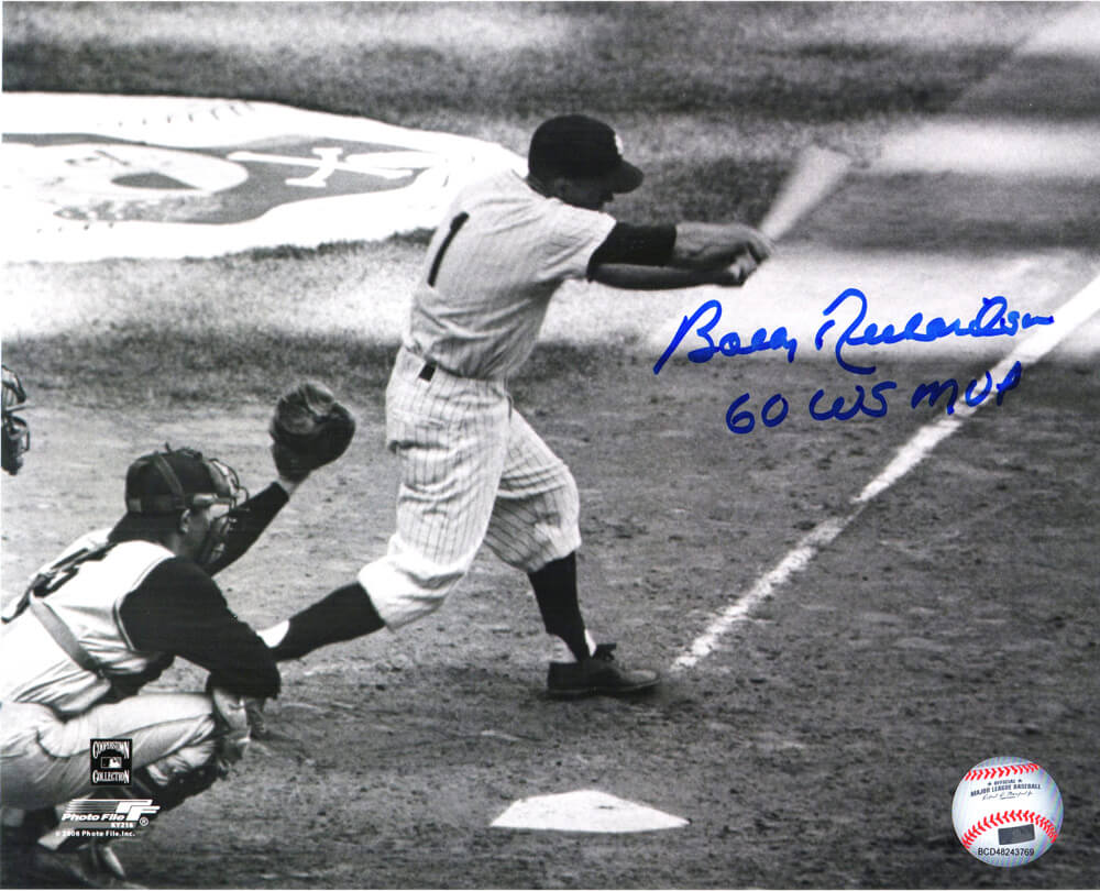 Bobby Richardson Signed New York Yankees Batting B&W 8x10 Photo w/60 WS MVP - RIC08P100 - Bobby Richardson Signed New York Yankees Batting B&W 8x10 Photo w/60 WS MVP product image