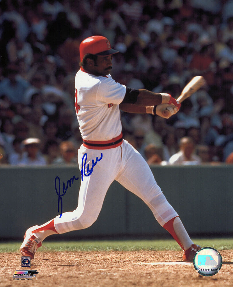 Jim Rice Signed Boston Red Sox Swinging Action 8x10 Photo - RIC08P112TW - Jim Rice Signed Boston Red Sox Swinging Action 8x10 Photo product image