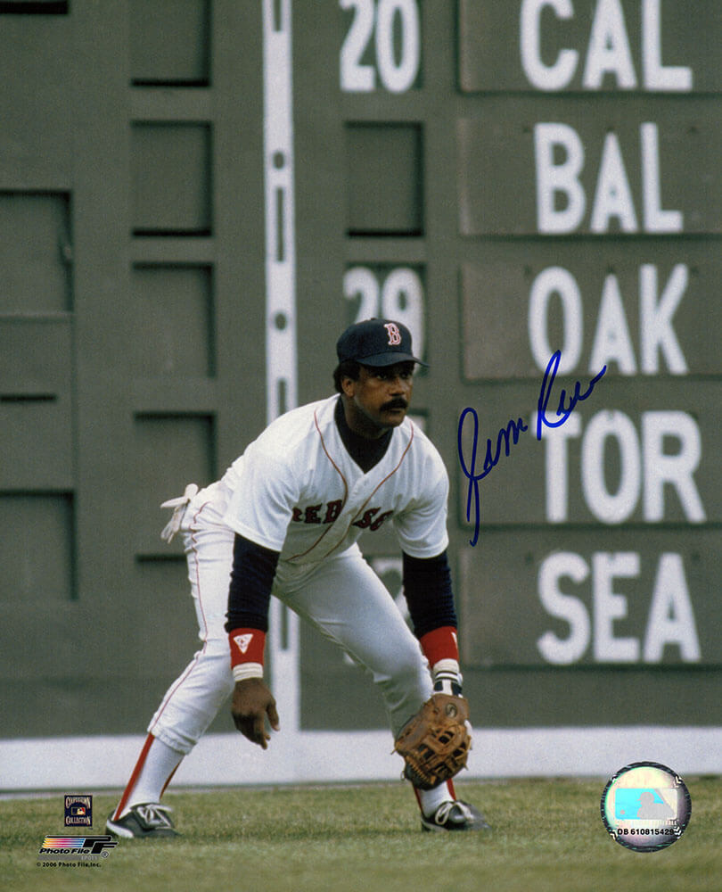 Jim Rice Signed Boston Red Sox Fielding 8x10 Photo - RIC08P113TW - Jim Rice Signed Boston Red Sox Fielding 8x10 Photo product image