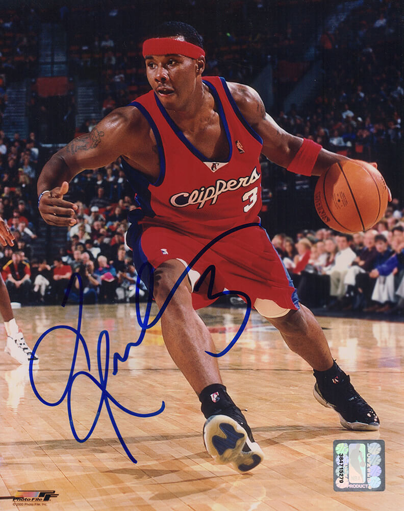 Quentin Richardson Signed Clippers Red Jersey Dribbling 8x10 Photo - RIC08P201 - Quentin Richardson Signed Clippers Red Jersey Dribbling 8x10 Photo product image