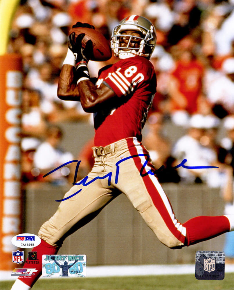 Jerry Rice Signed San Francisco 49ers Action Catch 8x10 Photo - RIC08P311 - Jerry Rice Signed San Francisco 49ers Action Catch 8x10 Photo product image