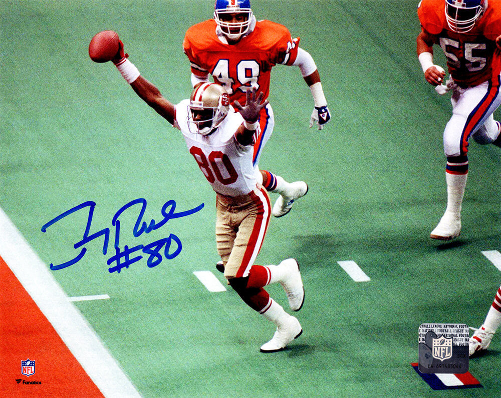 Jerry Rice Signed San Francisco 49ers Super Bowl TD vs Broncos 8x10 Photo - RIC08P314 - Jerry Rice Signed San Francisco 49ers Super Bowl TD vs Broncos 8x10 Photo product image