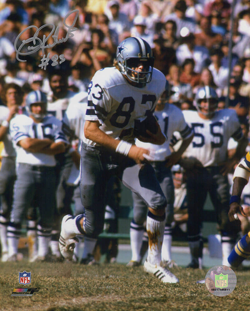 Golden Richards Signed Dallas Cowboys White Jersey Running With Football 8x10 Photo - RIC08P351TW - Golden Richards Signed Dallas Cowboys White Jersey Running With Football 8x10 Photo product image