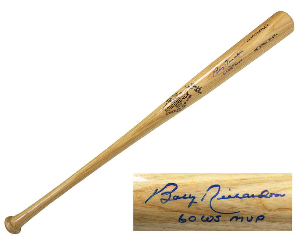 Bobby Richardson Signed Rawlings Adirondack Blonde Baseball Bat w/60 WS MVP - RICBAT111 - Bobby Richardson Signed Rawlings Adirondack Blonde Baseball Bat w/60 WS MVP product image