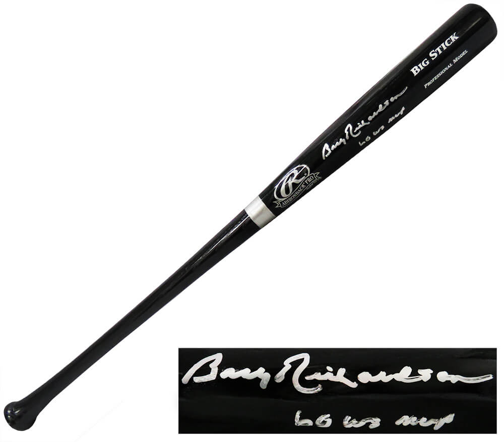 Bobby Richardson Signed Rawlings Big Stick Black Baseball Bat w/60 WS MVP - RICBAT114 - Bobby Richardson Signed Rawlings Big Stick Black Baseball Bat w/60 WS MVP product image