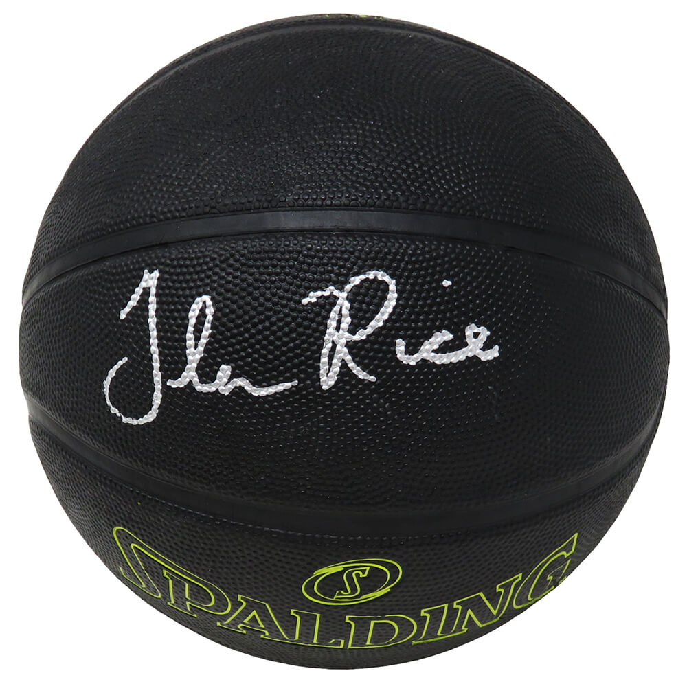 Glen Rice Signed Spalding Phantom Black With Yellow Lettering NBA Basketball - RICBSK201 - Glen Rice Signed Spalding Phantom Black With Yellow Lettering NBA Basketball product image