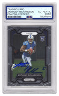 Anthony Richardson Signed Indianapolis Colts 2023 Panini Prizm Rookie Football Card #343 (PSA Encapsulated) - RICCAR320 - Anthony Richardson Signed Indianapolis Colts 2023 Panini Prizm Rookie Football Card #343 (PSA Encapsulated) product image