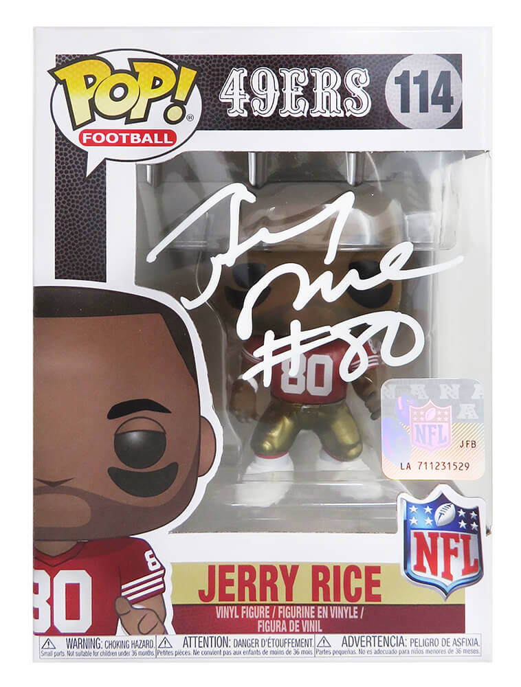 Jerry Rice Signed San Francisco 49ers NFL Legends Funko Pop Doll #114 - RICFUN300 - Jerry Rice Signed San Francisco 49ers NFL Legends Funko Pop Doll #114 product image