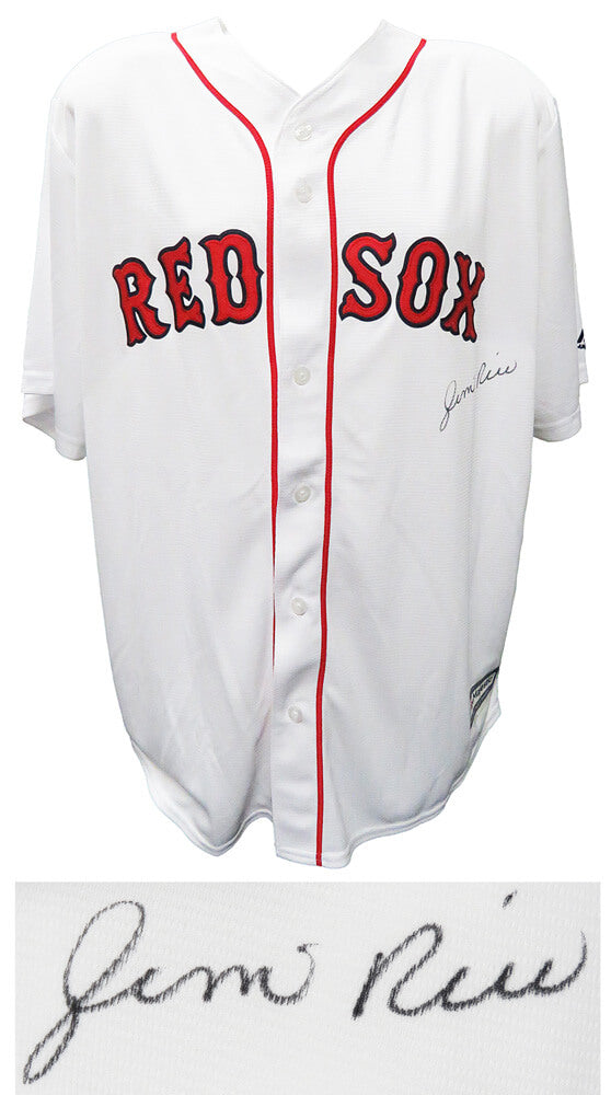 Jim Rice Signed Boston Red Sox Majestic White Baseball Jersey - RICJRY110 - Jim Rice Signed Boston Red Sox Majestic White Baseball Jersey product image