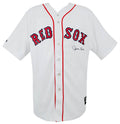 Jim Rice Signed Boston Red Sox Majestic White Baseball Jersey - (Fanatics) - RICJRY111 - Jim Rice Signed Boston Red Sox Majestic White Baseball Jersey - (Fanatics) product image