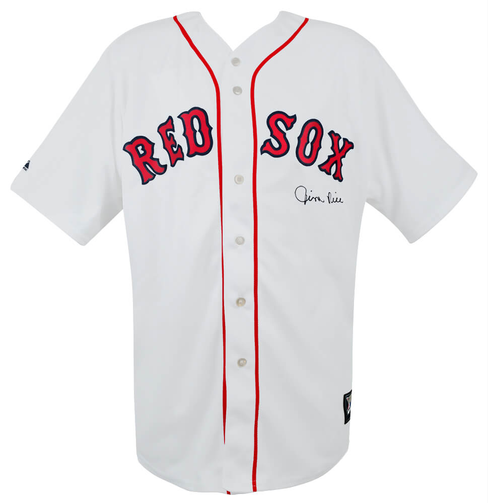 Jim Rice Signed Boston Red Sox Majestic White Baseball Jersey - (Fanatics) - RICJRY111 - Jim Rice Signed Boston Red Sox Majestic White Baseball Jersey - (Fanatics) product image