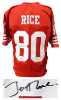 Jerry Rice Signed Red Throwback Custom Jersey - RICJRY311 - Jerry Rice Signed Red Throwback Custom Jersey product image
