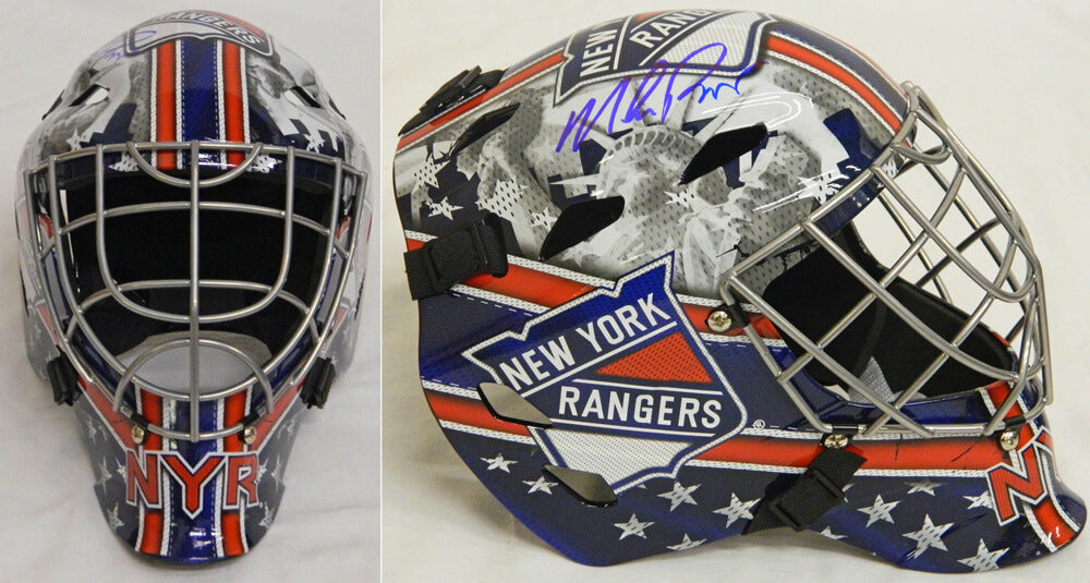 Mike Richter Signed New York Rangers Replica Hockey Goalie Mask - RICMAS400 - Mike Richter Signed New York Rangers Replica Hockey Goalie Mask product image
