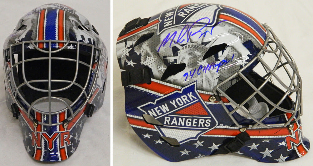 Mike Richter Signed New York Rangers Replica Hockey Goalie Mask w/94 Cup Champs - RICMAS401 - Mike Richter Signed New York Rangers Replica Hockey Goalie Mask w/94 Cup Champs product image