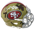 Jerry Rice Signed San Francisco 49ers CAMO Riddell Speed Mini Helmet - RICMIN315 - Jerry Rice Signed San Francisco 49ers CAMO Riddell Speed Mini Helmet product image