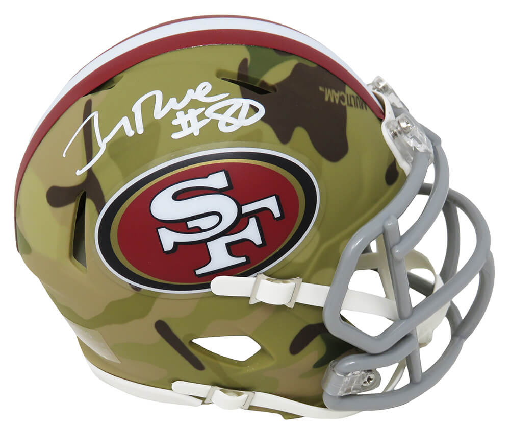 Jerry Rice Signed San Francisco 49ers CAMO Riddell Speed Mini Helmet - RICMIN315 - Jerry Rice Signed San Francisco 49ers CAMO Riddell Speed Mini Helmet product image