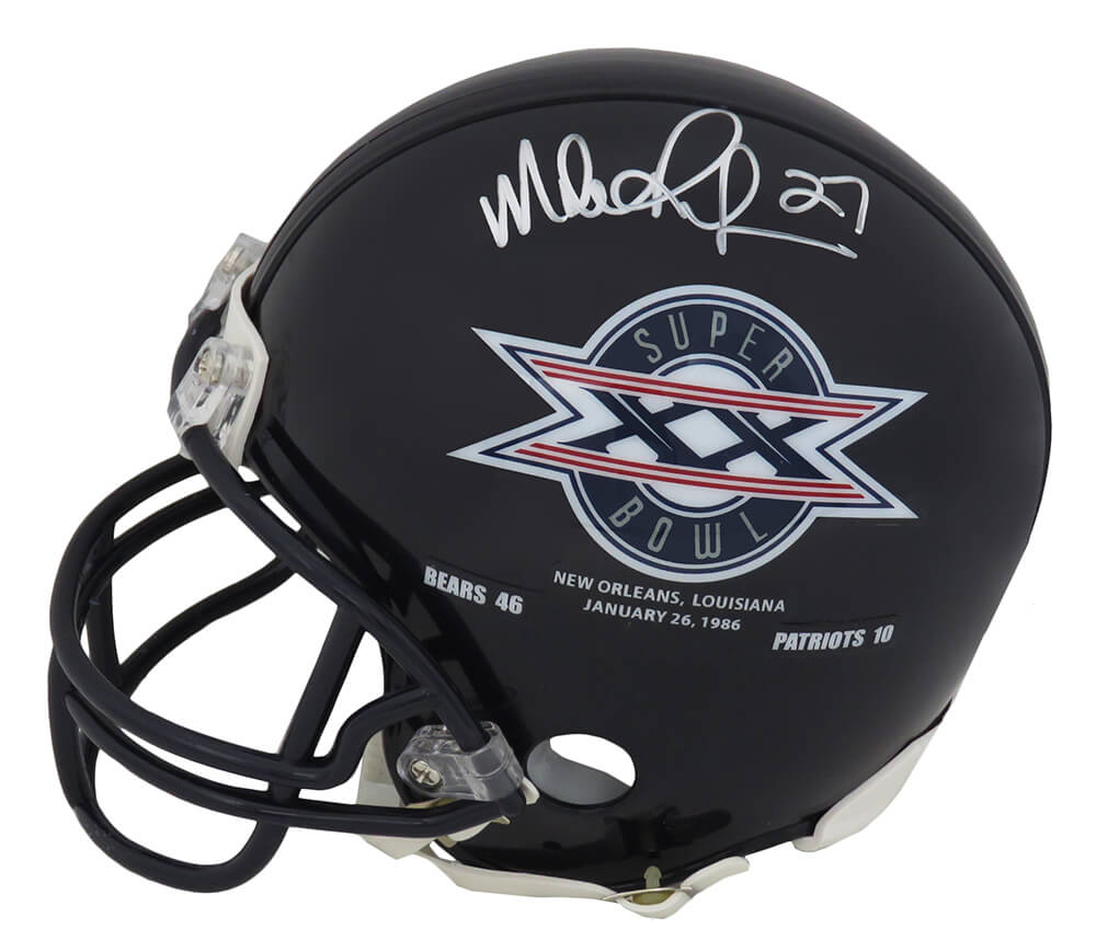 Mike Richardson Signed Chicago Bears / Super Bowl XX Champs Logo Riddell Mini Helmet - RICMIN332 - Mike Richardson Signed Chicago Bears / Super Bowl XX Champs Logo Riddell Mini Helmet product image