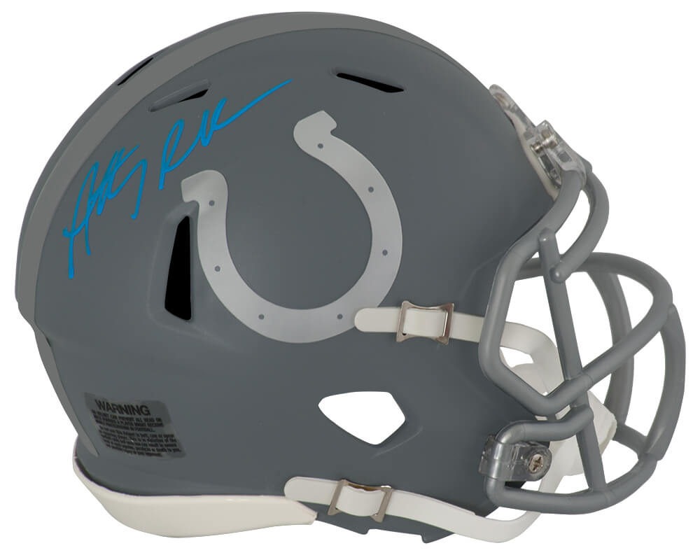Anthony Richardson Signed Indianapolis Colts SLATE Riddell Speed Mini Helmet - (Fanatics) - RICMIN351 - Anthony Richardson Signed Indianapolis Colts SLATE Riddell Speed Mini Helmet - (Fanatics) product image