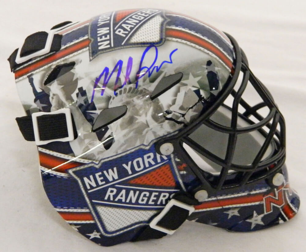 Mike Richter Signed New York Rangers Mini Goalie Mask - RICMIN400 - Mike Richter Signed New York Rangers Mini Goalie Mask product image